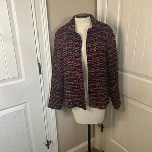 Y2K Vintage Coldwater Creek. Texture & Color! Academia. Cropped Blazer. Colorful